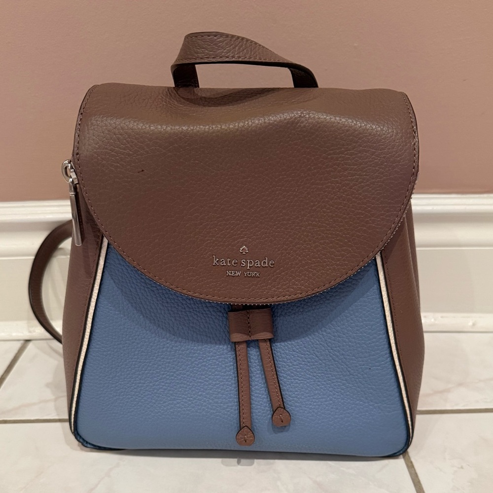 kate spade Brown and Blue Leather Backpack